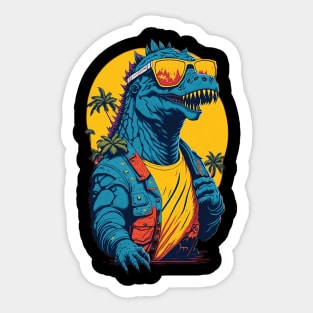 Retro Godzilla Sticker